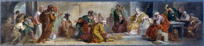 Papa Damaso che riceve personalità dall