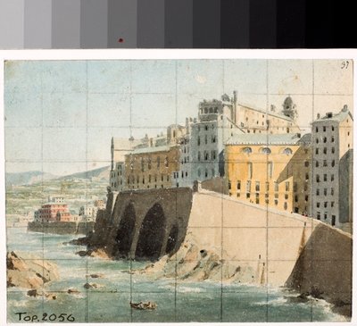 Veduta delle mura sul mare a Genova da Luigi Garibbo