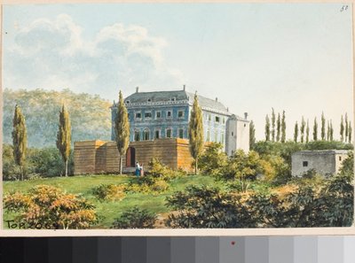 Vista di una villa probabilmente nel quartiere di Albaro, Genova da Luigi Garibbo