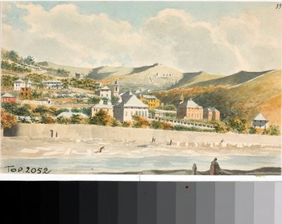Veduta della collina di Marassi con il campanile della chiesa di Santa Margherita vicino a Genova da Luigi Garibbo