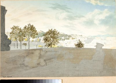 Veduta della città di Genova da una terrazza da Luigi Garibbo