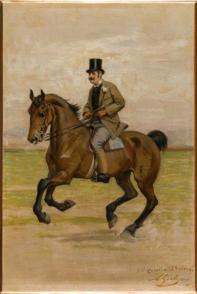 Vittorio Matteo Corcos a cavallo da Luigi Gioli