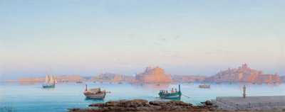 Grand Harbour, Malta, da Valletta, 1911 da Luigi Maria Galea