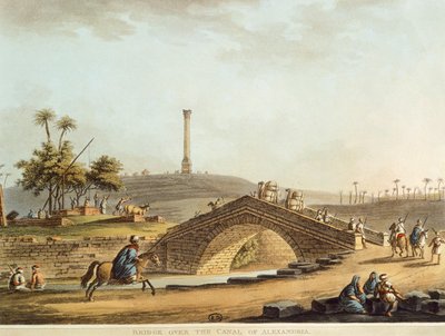 Egitto, Ponte sul Canale di Alessandria, di Luigi Mayer, incisione da Luigi Mayer