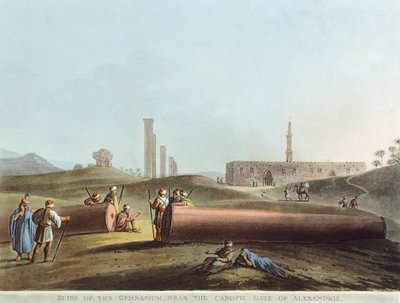 Le rovine del ginnasio vicino alla Porta Canopica ad Alessandria da Luigi Mayer
