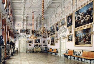 La sala da ballo nella casa del conte Bezborodko, San Pietroburgo, 1849 da Luigi Premazzi