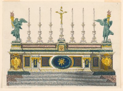 Disegno, Altare di marmi colorati, 1820 ca. da Luigi Righetti