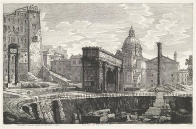 La Colonna di Foca nel Foro Romano da Luigi Rossini