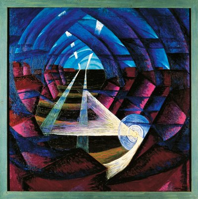 Svizzera, Basilea, compenetrazione di case+luce+cielo da Luigi Russolo