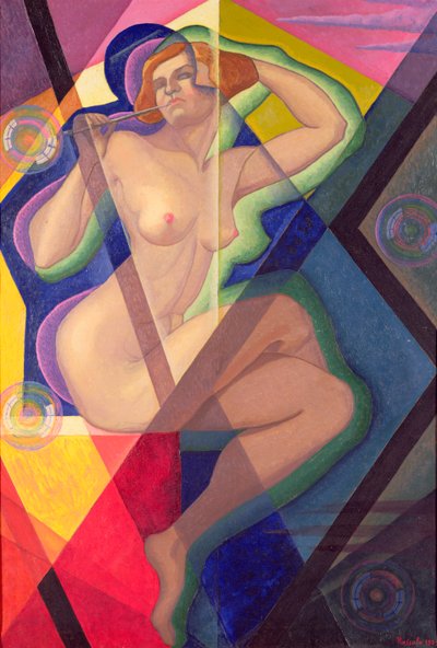 La donna con le bolle di sapone da Luigi Russolo