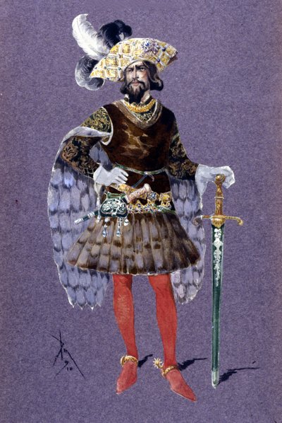 Barbablù. Disegno di Luigi Sapelli Caramba (1865-1936) del 1910 per l