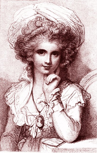 Marie COSWAY (1760-1838), pittrice inglese italiana. Incisione di Luigi Schiavonetti (1765-1810) di R. Cosway. 1930 da Luigi Schiavonetti