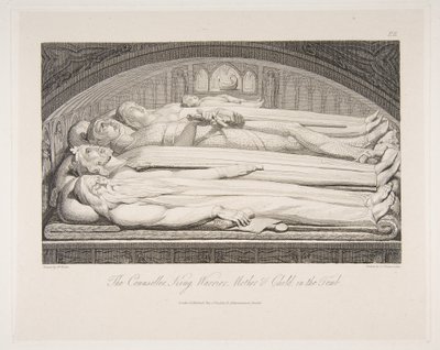 Il consigliere, il re, il guerriero, la madre e il bambino nella tomba, da The Grave, una poesia..., 1 marzo 1813 da Luigi Schiavonetti