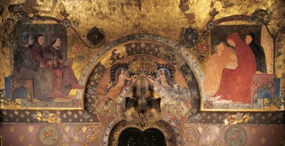 (Dettaglio) dalla decorazione murale dello Studio di Dante da Luigi Scrosati