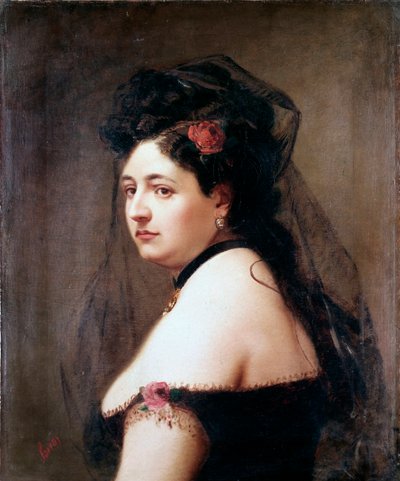 Ritratto di Elisabetta Galletti Gianoli, cantante italiana da Luigi Sorio