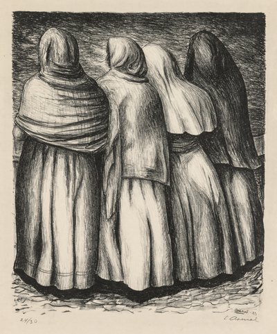 Donne di profilo da Luis Arenal