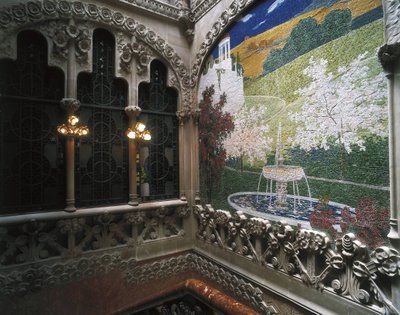 Mosaici, Casa Nava (1901-1907), a Reus - DOMENECH I MONTANER, Lluis (1850-1923). Casa Navas. 1901-1907. SPAGNA. Reus. Casa Navas. Decorazione a mosaico interno. Modernismo. Architettura. da Luis Domenech i Montaner
