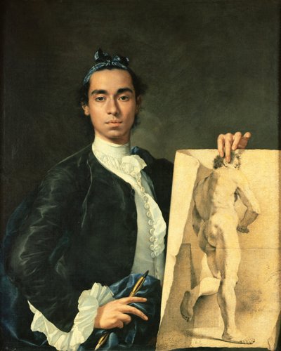 Autoritratto con studio di nudo da Luis Egidio Melendez