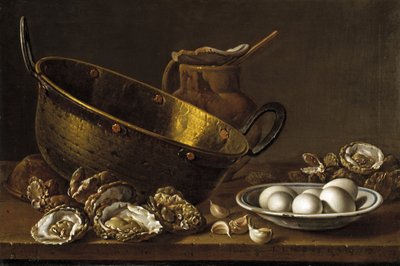 Natura morta con ostriche, aglio e uova, 1772 da Luis Egidio Melendez