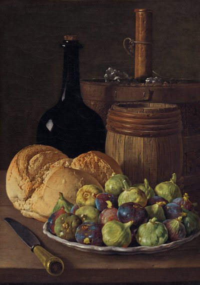 Natura morta con fichi e pane, c. 1770 da Luis Meléndez