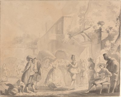 Danza in una Piazza del Villaggio da Luis Paret y Alcazar