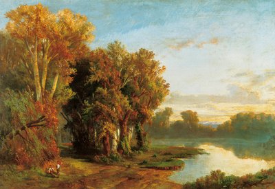 Paesaggio sulle rive di un fiume da Luis Rigalt y Farriols