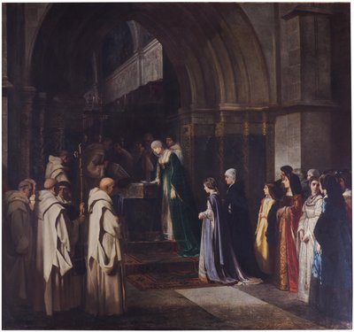 La regina Isabella la Cattolica alla Certosa di Miraflores da Luis Alvarez Catalá