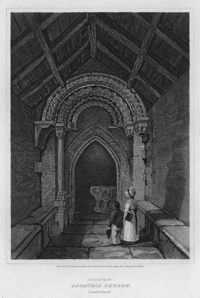 Ingresso alla Chiesa di Aspatria, Cumberland da Luke (after) Clennell