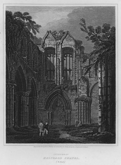 Interno della Cappella di Holyrood, West End da Luke (after) Clennell