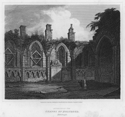 Interno della cappella di Holyrood, Edimburgo da Luke (after) Clennell