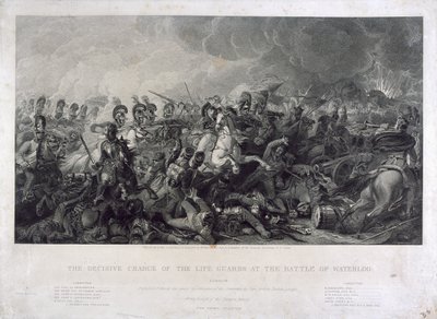 La carica decisiva delle Guardie della Vita a Waterloo da Luke (after) Clennell