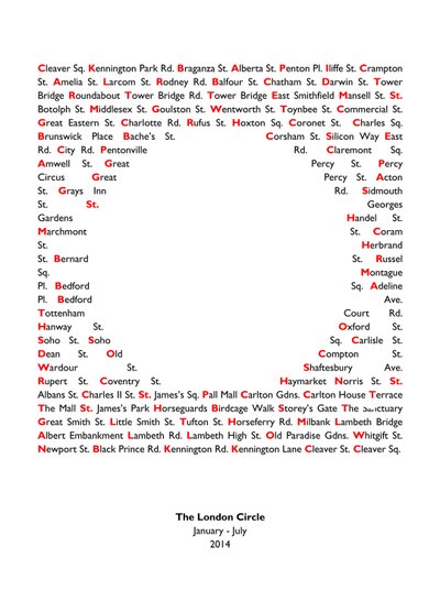 Circolo di Londra da Luke M Walker