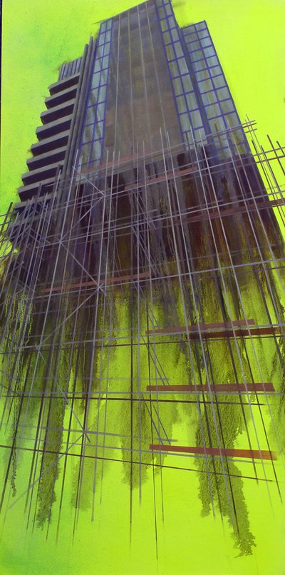 Lavori in corso 10, 2015 (olio su tela) da Luke M Walker