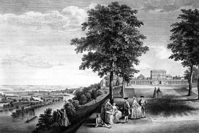 Una vista di Cliveden nel Buckinghamshire, la residenza del molto onorevole conte di Inchiquin, 1759 da Luke Sullivan