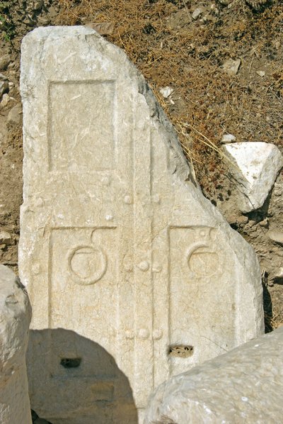 Porta scolpita, Xanthos, Turchia da Lycian