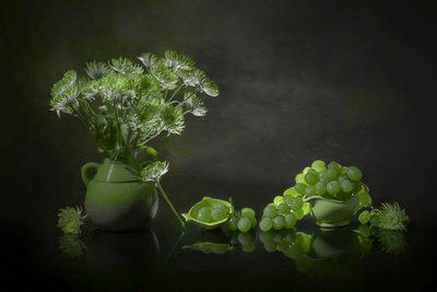 Elegante natura morta verde da Lydia Jacobs
