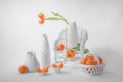 Tulipani eleganti e agrumi da Lydia Jacobs