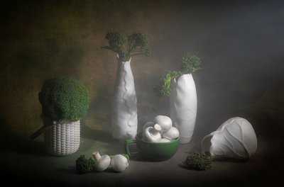 Natura morta con broccoli malinconici da Lydia Jacobs