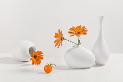 Natura morta moderna con fiori d