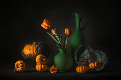 Arancione, verde, raccolto autunnale da Lydia Jacobs