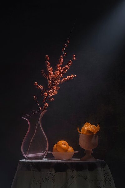 Natura morta con arance e frutti di bosco da Lydia Jacobs