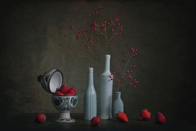 Natura morta con bacche rosse da Lydia Jacobs