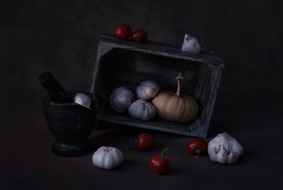 Natura morta in cucina rustica da Lydia Jacobs