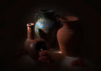 Uva in vaso rustico da Lydia Jacobs