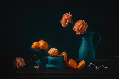 Natura morta con arance dai colori vivaci da Lydia Jacobs
