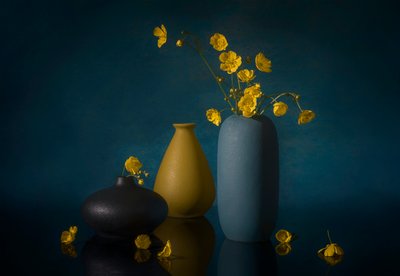 Natura morta con fiori gialli da Lydia Jacobs