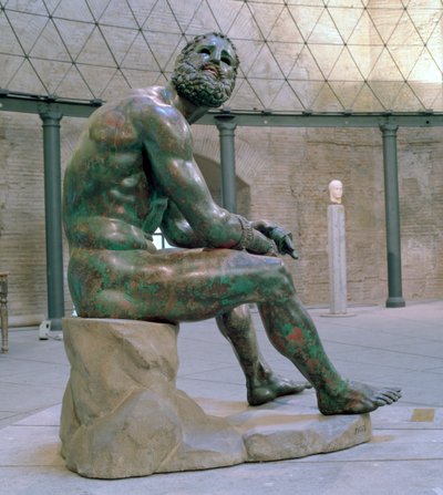 Pugile di Thermonr, statua in bronzo ellenistica, I secolo d.C. da Lysippos