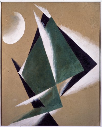 Costruzione con mezza luna bianca da Lyubov Sergeevna Popova