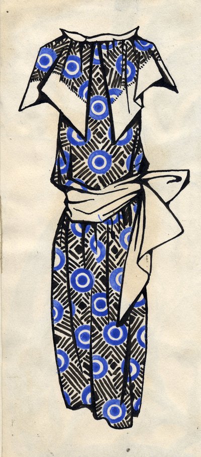Design per un vestito, 1924 da Lyubov Sergeevna Popova