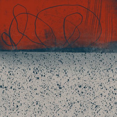 Astratto rosso dinamico da MANSI SAXENA